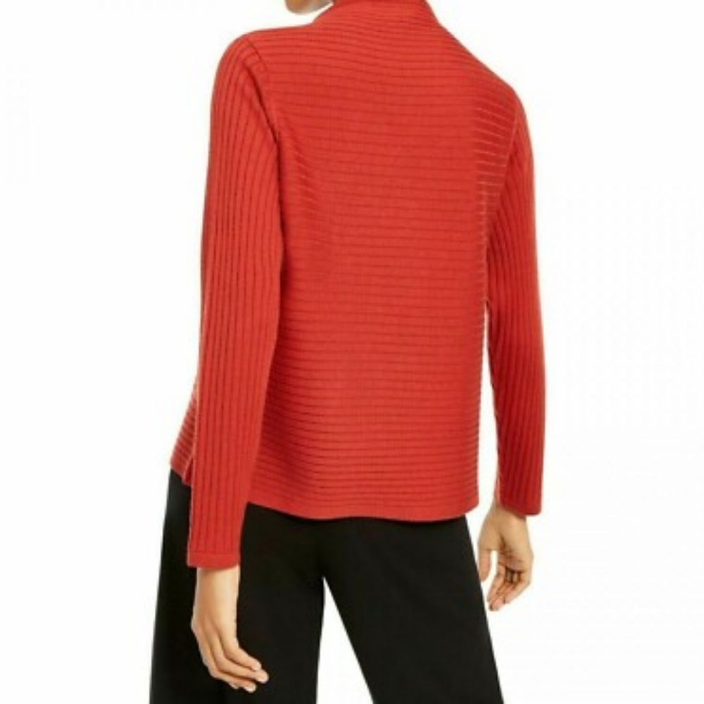 Eileen Fisher Women's Merino Wool Funnel Neck Sweater Serrano Chile Red Size 2X - Picture 1 of 14